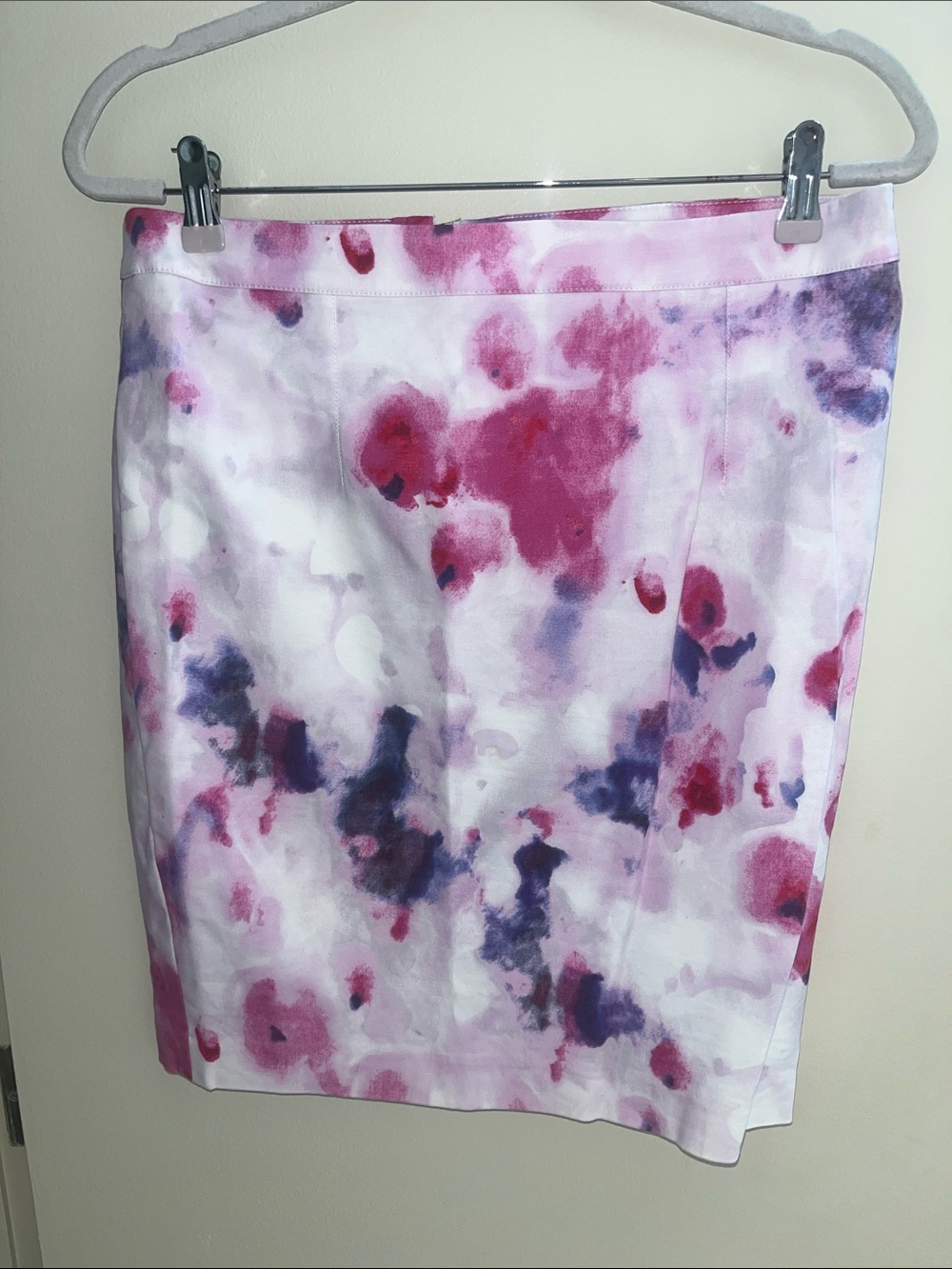 Kenar Pink and Purple Watercolor Pencil Skirt